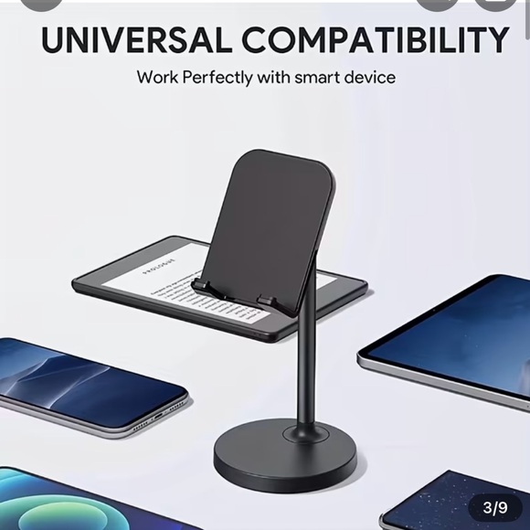 🖤 New Adjustable Black Sturdy Metal Tablet and Phone Stand - Picture 3 of 7